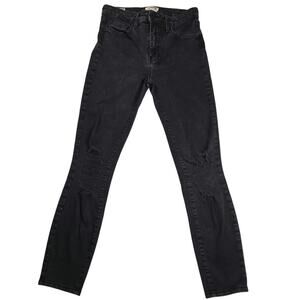 L'Agence Womens Zipper Fly High Rise Skinny Margot Jeans Black Stretch Size 27